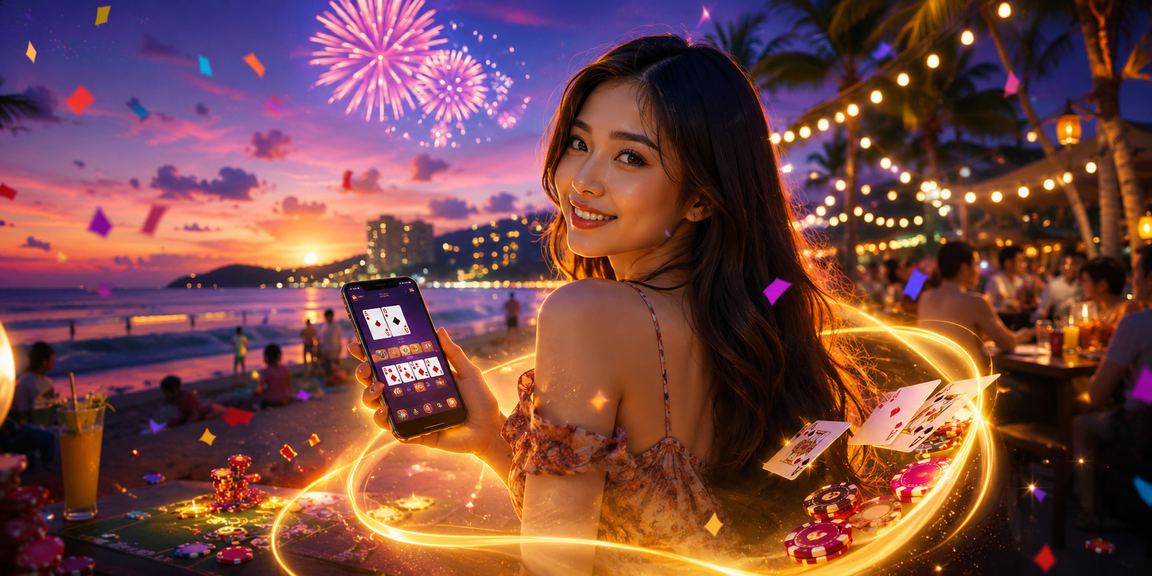 Pemain Teen Patti bergaya Melayu di Pulau Pinang menikmati permainan kad dalam talian dengan penuh semangat